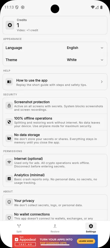 Shamir Safe screenshot 8