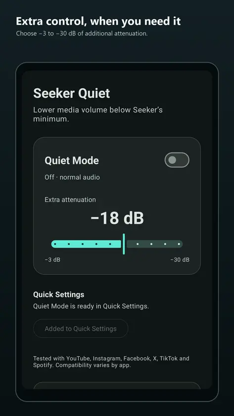 Seeker Quiet screenshot 1