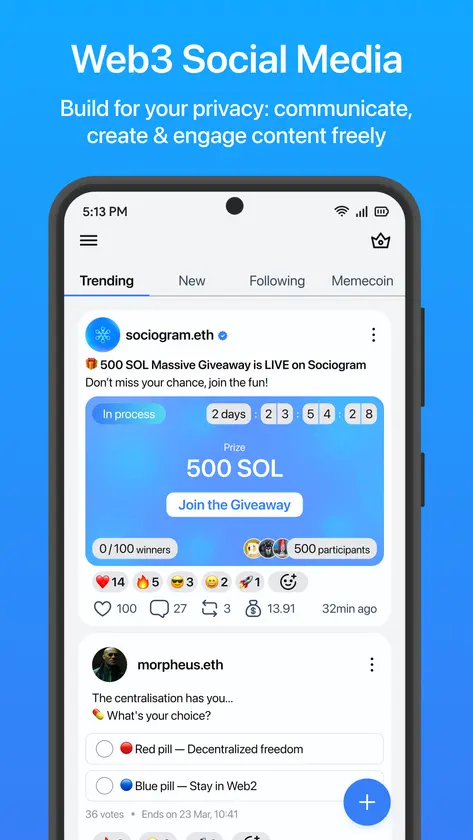 Sociogram screenshot 1