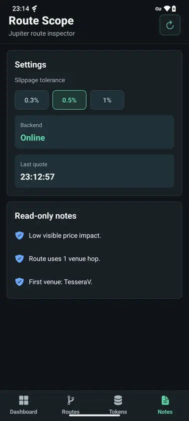 Route Scope screenshot 2