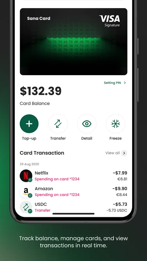 Sana Onchain Money App screenshot 3