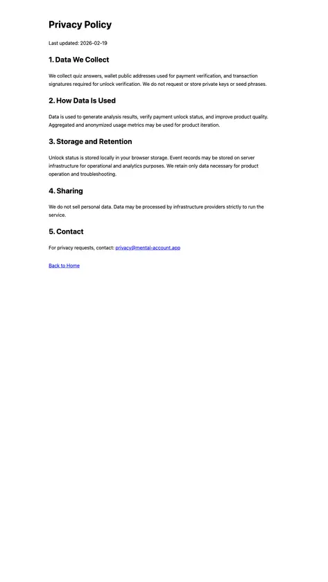 Mental Account screenshot 2