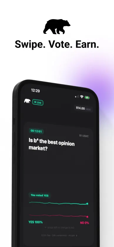 b⁴ - Opinion Markets screenshot 1