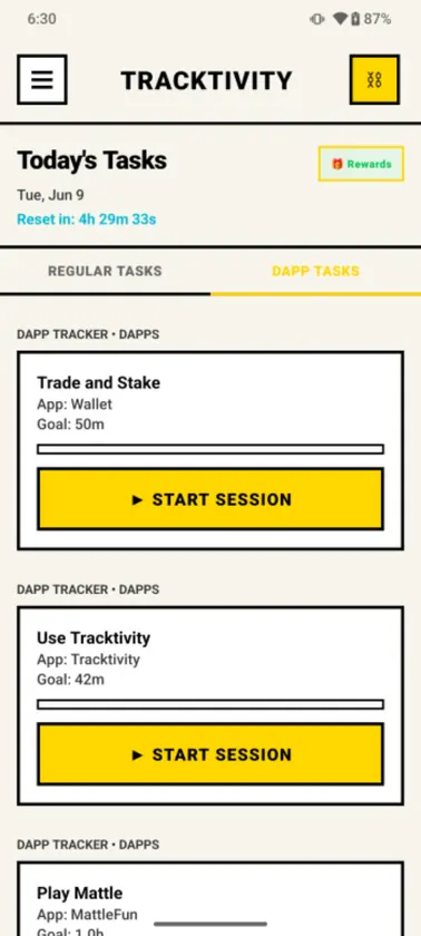 Tracktivity screenshot 2