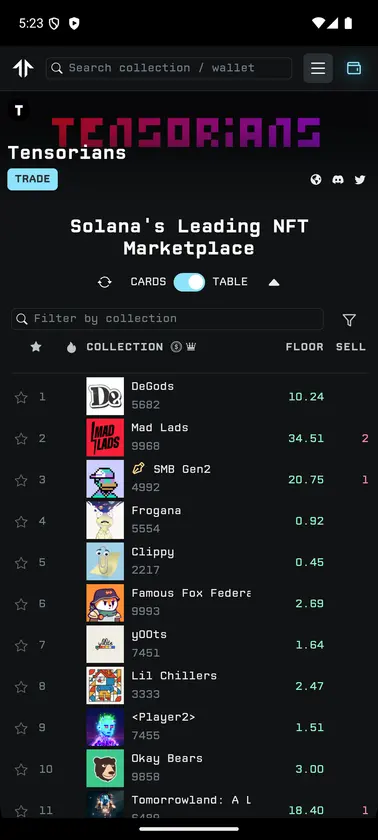 Tensor: Pro NFT Trading screenshot 1
