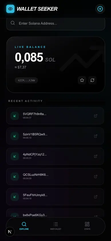Wallet Seeker Pro screenshot 1
