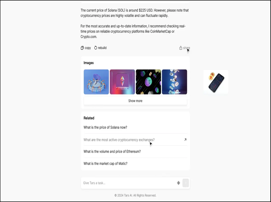 TARS Consumer AI screenshot 3