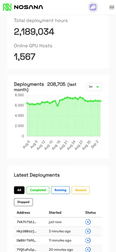 Nosana Dashboard screenshot 3