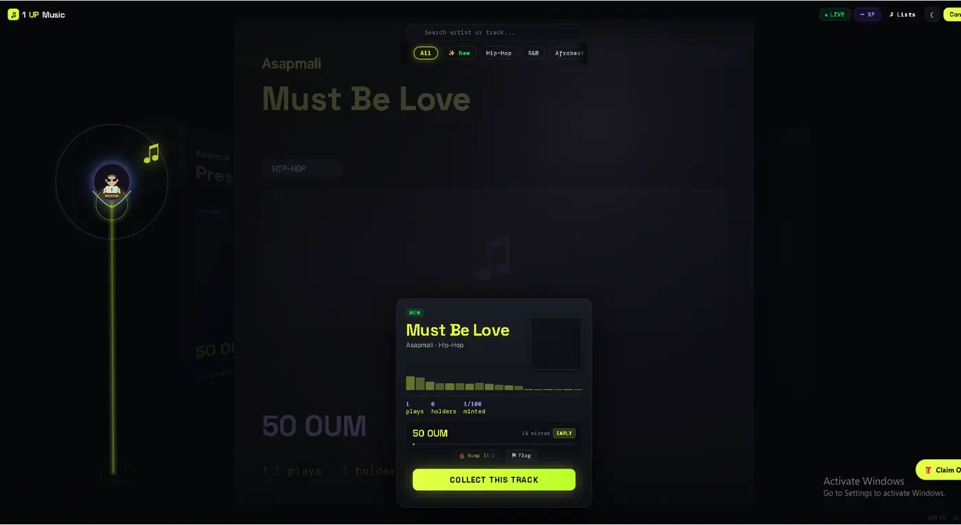 1UP Music screenshot 4