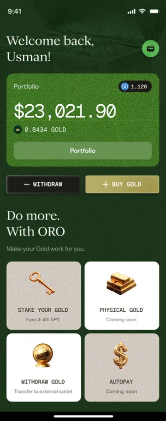 Oro screenshot 2