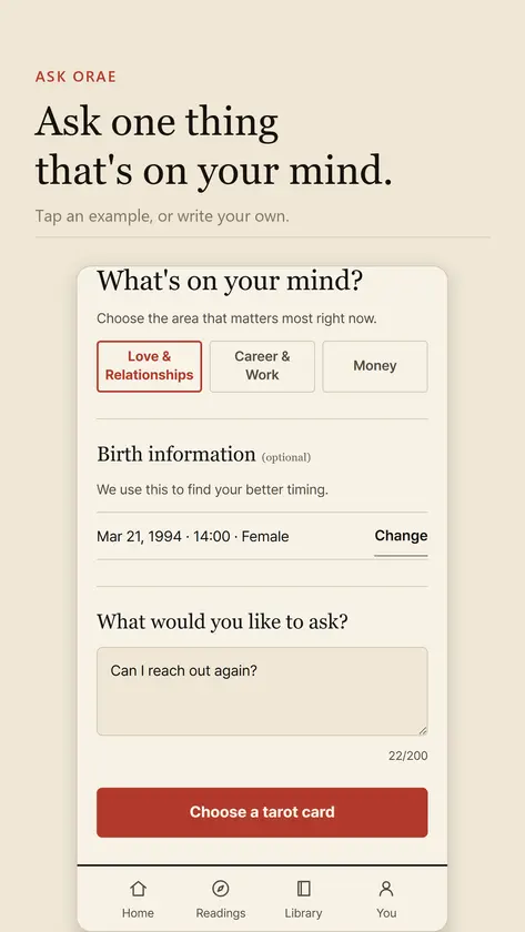 ORAE: K-Astrology & Tarot screenshot 1