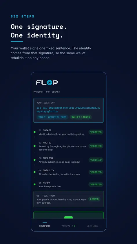 FLOP Passport screenshot 1