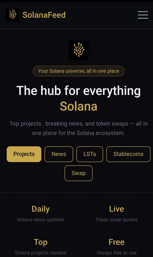 SolanaFeed screenshot 1