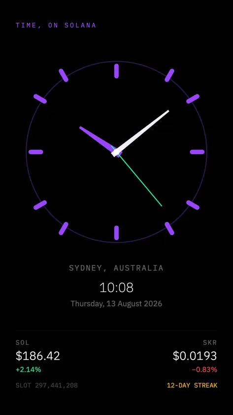 Sol Clock screenshot 1