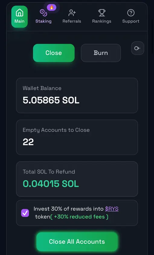 RefundYourSOL screenshot 2