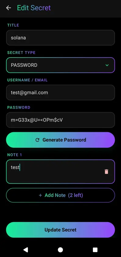 SKR SecretManager screenshot 3