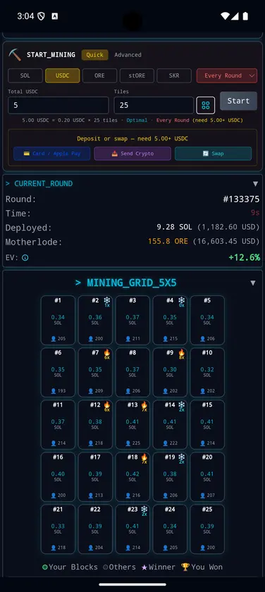 RefinORE AutoMiner screenshot 2