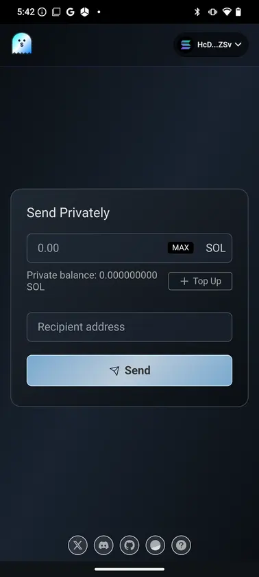 Privacy Cash screenshot 1